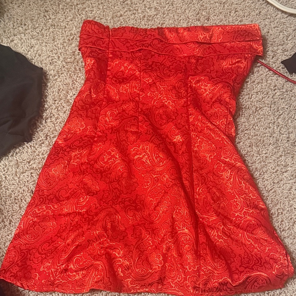 Lucy in the Sky Red Strapless Dress